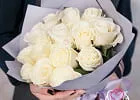 Купить Букет из 15 белых роз 40 см (Эквадор) в  с бесплатной доставкой: цена, фото, описание