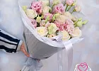 Купить Букет из 9 белых роз и эустом в  с бесплатной доставкой: цена, фото, описание