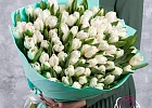 Купить Букет 101 белый тюльпан в  с бесплатной доставкой: цена, фото, описание