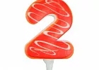 Купить Свеча цифра 2 Пончик 6 см в  с бесплатной доставкой: цена, фото, описание