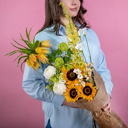 Купить Букет «Жаркий июль» в  с бесплатной доставкой: цена, фото, описание
