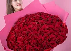 Купить Букет из 101 красной розы 60-70 см (Эквадор) в  с бесплатной доставкой: цена, фото, описание