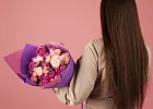 Купить Букет Розовый фламинго из кустовых роз в  с бесплатной доставкой: цена, фото, описание
