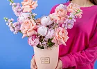 Купить Композиция в шляпной коробке «Фруктовый лёд» в  с бесплатной доставкой: цена, фото, описание