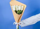 Купить Букет из 9 белых роз 50 см (Эквадор) в  с бесплатной доставкой: цена, фото, описание
