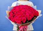 Купить Букет из 60 розовых роз 50 см (Эквадор) в  с бесплатной доставкой: цена, фото, описание