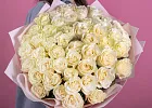 Купить Букет из 51 белой розы 40-50 см (Эквадор) в  с бесплатной доставкой: цена, фото, описание