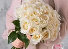 Купить Букет из 25 белых роз 40 см (Эквадор) в Санкт-Петербурге с бесплатной доставкой: цена, фото, описание