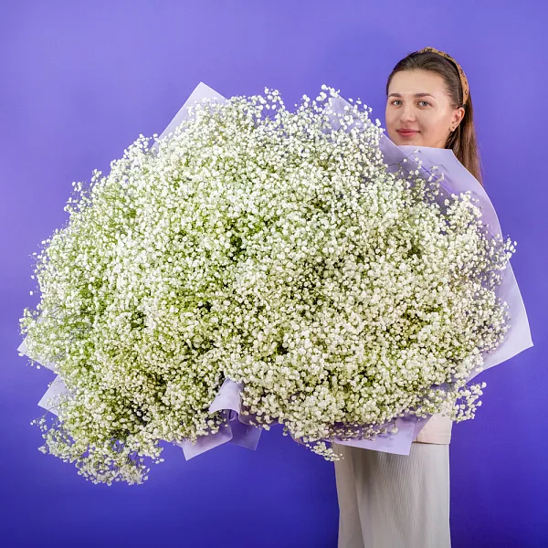 Купить Букет из 101 гипсофилы в  с бесплатной доставкой: цена, фото, описание