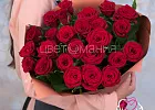 Купить Букет из 25 красных роз 70 см (Россия) в Санкт-Петербурге с бесплатной доставкой: цена, фото, описание