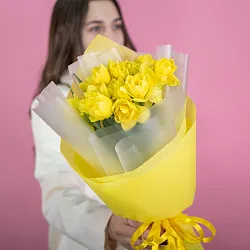Купить Букет из 15 нарциссов в  с бесплатной доставкой: цена, фото, описание