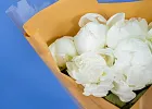 Купить Букет из 6 белых пионов (Премиум) в  с бесплатной доставкой: цена, фото, описание