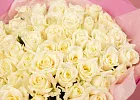 Купить Букет из 51 белой розы 40 см (Россия) в  с бесплатной доставкой: цена, фото, описание