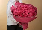 Купить Букет из 51 розовой розы 50 см (Эквадор) в  с бесплатной доставкой: цена, фото, описание
