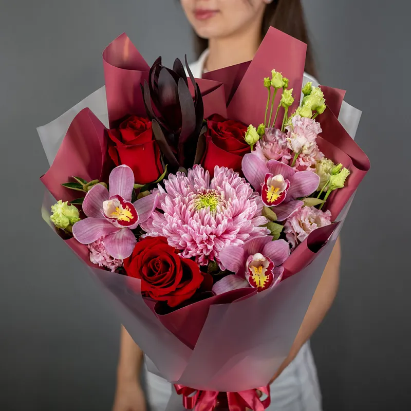 Букет «Бургундский шик» S