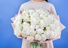 Купить Букет из 45 белых пионов (Премиум) в  с бесплатной доставкой: цена, фото, описание