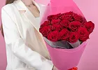 Купить Букет из 15 красных роз 50 см (Эквадор) в  с бесплатной доставкой: цена, фото, описание