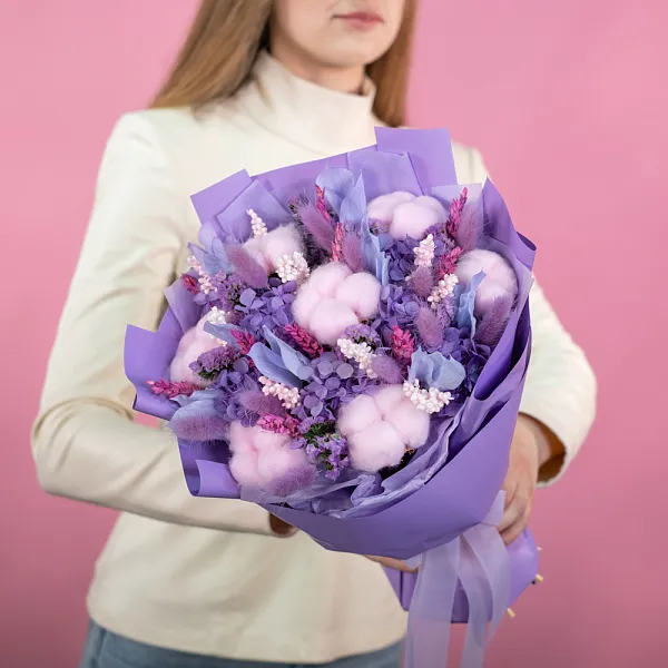 Купить Букет из сухоцветов «Маленькое чудо» в  с бесплатной доставкой: цена, фото, описание