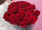 Купить Букет из 25 красных роз 60-70 см (Эквадор) в  с бесплатной доставкой: цена, фото, описание