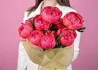 Купить Букет из 11 коралловых пионов (Премиум) в  с бесплатной доставкой: цена, фото, описание