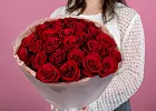 Купить Букет из 25 красных роз 40-50 см (Эквадор) в  с бесплатной доставкой: цена, фото, описание