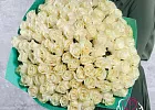 Купить Букет из 101 белой розы 60-70 см (Эквадор) в Санкт-Петербурге с бесплатной доставкой: цена, фото, описание