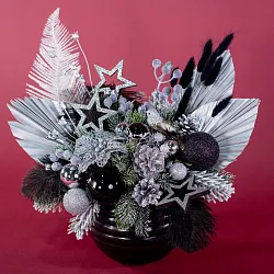 Купить Композиция «Black and silver» в  с бесплатной доставкой: цена, фото, описание