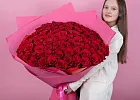 Купить Букет из 101 красной розы 60-70 см (Эквадор) в  с бесплатной доставкой: цена, фото, описание