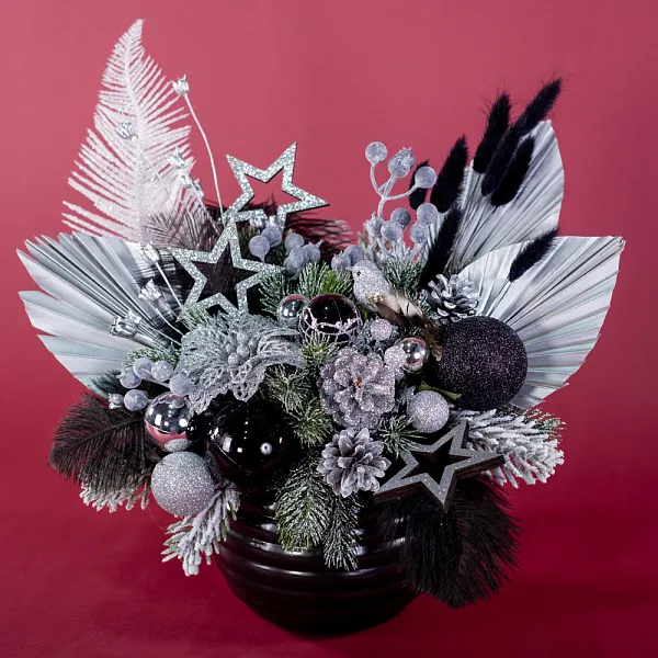 Купить Композиция «Black and silver» в  с бесплатной доставкой: цена, фото, описание