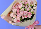 Купить Букет «19 кустовых роз микс» (Кения) в  с бесплатной доставкой: цена, фото, описание