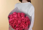 Купить Букет из 25 розовых роз 50 см (Эквадор) в  с бесплатной доставкой: цена, фото, описание