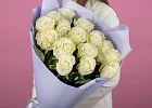 Купить Букет из 15 белых роз 60-70 см (Эквадор) в  с бесплатной доставкой: цена, фото, описание