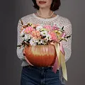 Композиция в тыкве «Осенний уют»