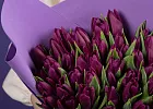 Купить Букет 51 фиолетовый тюльпан в  с бесплатной доставкой: цена, фото, описание
