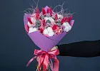 Купить Букет из сухоцветов «Малиновый закат» в  с бесплатной доставкой: цена, фото, описание