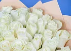 Купить Букет из 60 белых роз 50 см (Эквадор) в  с бесплатной доставкой: цена, фото, описание