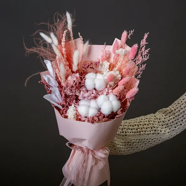 Купить Букет из сухоцветов «Ангел мой» в с бесплатной доставкой: цена, фото, описание