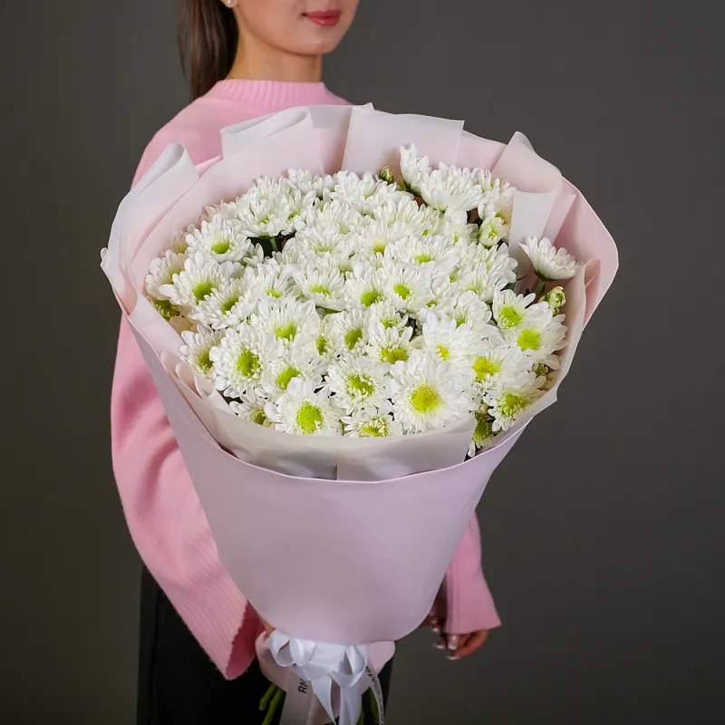 Букет из 15 кустовых хризантем Радость