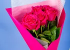Купить Букет из 6 розовых роз 50 см (Эквадор) в  с бесплатной доставкой: цена, фото, описание
