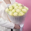 Букет из 15 белых роз 40-50 см  (Эквадор)
