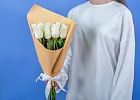 Купить Букет из 9 белых роз 50 см (Эквадор) в  с бесплатной доставкой: цена, фото, описание