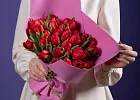 Купить Букет 35 красных тюльпанов в  с бесплатной доставкой: цена, фото, описание