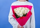 Купить Букет из 13 белых роз 50 см (Эквадор) в  с бесплатной доставкой: цена, фото, описание