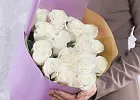 Купить Букет из 15 белых роз 60-70 см (Эквадор) в  с бесплатной доставкой: цена, фото, описание