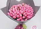 Купить Букет 101 розовый тюльпан в Санкт-Петербурге с бесплатной доставкой: цена, фото, описание