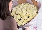 Купить Букет из 51 белой розы 60-70 см (Эквадор) в Санкт-Петербурге с бесплатной доставкой: цена, фото, описание