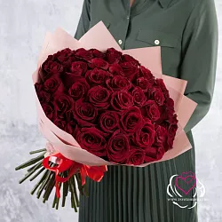 Купить Букет «51 красная роза Premium» (Эквадор) в  с бесплатной доставкой: цена, фото, описание