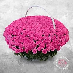 Купить Корзина из 601 розы (Россия) в  с бесплатной доставкой: цена, фото, описание