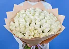 Купить Букет из 80 белых роз 50 см (Эквадор) в  с бесплатной доставкой: цена, фото, описание