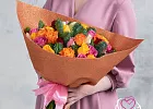 Купить Букет из 51 розы Кения микс с нобилисом в  с бесплатной доставкой: цена, фото, описание